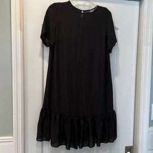 ASOS Maternity Sheer Black Dress with Slip